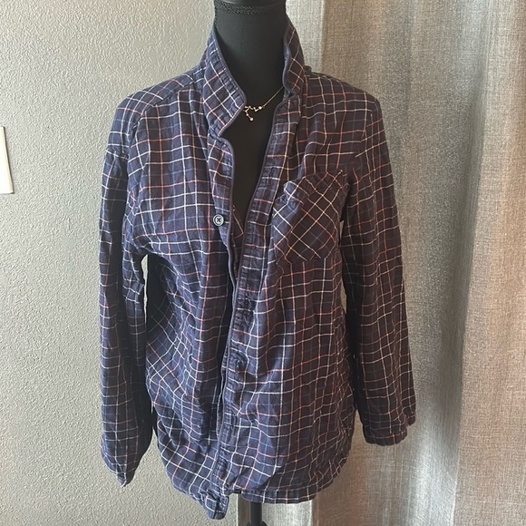 Blue Plaid Goodfellow & Co Flannel - Picture 1 of 3